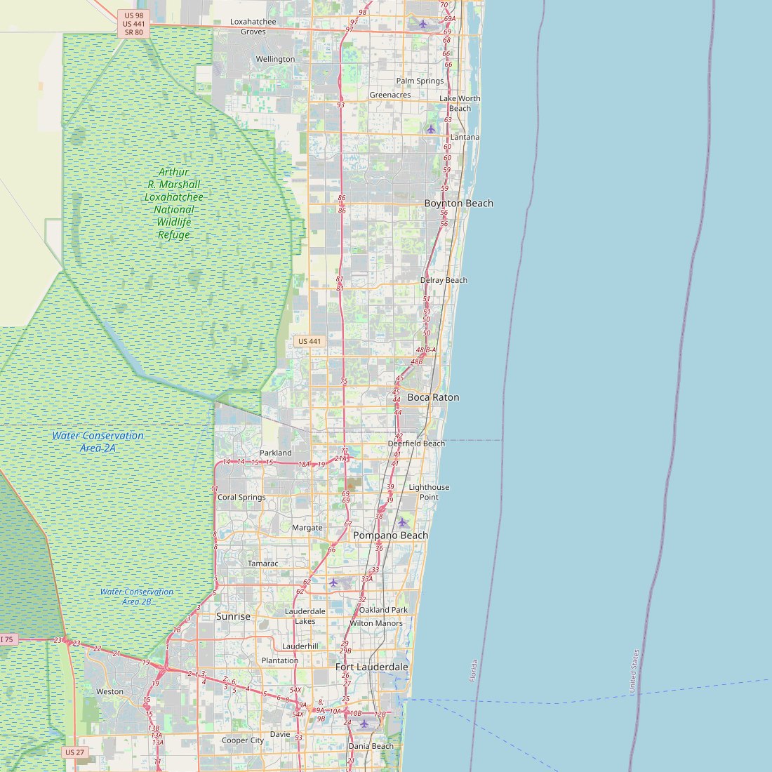 South Florida region around the NDPRO shop in Delray Beach